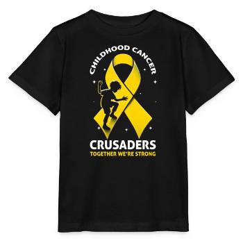 Childhood Cancer Awareness Chemo Fight Cancer - Stanley/Stella MINI CREATOR Kids’ T-Shirt - black - Front - Mikhail (115cm)