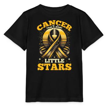 Sensibilisation au cancer de l’enfant Chimio Combattre le cancer - T-shirt bio MINI CREATOR Stanley/Stella Enfant - noir - Devant - Mikhail (115cm)