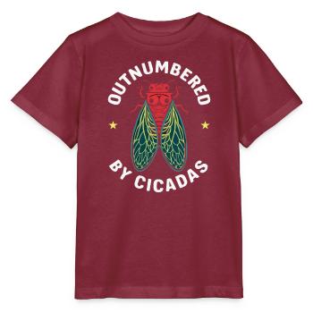 Cicada Invasion Insect Brood Cicada Survivor - Stanley/Stella MINI CREATOR Kids’ T-Shirt - burgundy - Front - Kain (125cm)
