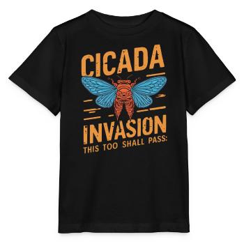 Invasion de cigale Couvain d'insectes Survivant de cigale - T-shirt bio MINI CREATOR Stanley/Stella Enfant - noir - Devant - Mikhail (115cm)