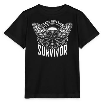 Invasion de cigales Couvain d'insectes Survivant de cigale - T-shirt bio MINI CREATOR Stanley/Stella Enfant - noir - Devant - Mikhail (115cm)