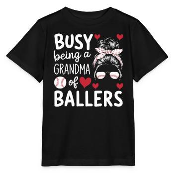 Baseball Oma Großmutter Großelterntag - Stanley/Stella Kinder T-Shirt MINI CREATOR  - Schwarz - Vorne - Mikhail (115cm)