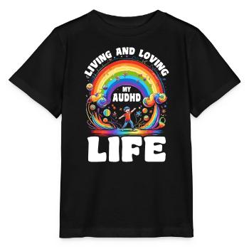 AuDHD Autisme TDAH Spectre autistique Neurodiversité - T-shirt bio MINI CREATOR Stanley/Stella Enfant - noir - Devant - Mikhail (115cm)