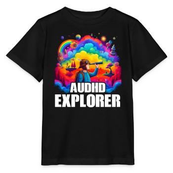 AuDHD Autism ADHD Autistic Spectrum Neurodiversity - Stanley/Stella MINI CREATOR Kids’ T-Shirt - black - Front - Mikhail (115cm)