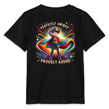 AuDHD Autism ADHD Autistic Spectrum Neurodiversity - Stanley/Stella MINI CREATOR Kids’ T-Shirt - black - Front - Mikhail (115cm)