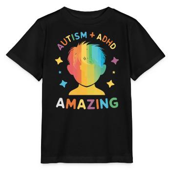 AuDHD Autism ADHD Autistic Spectrum Neurodiversity - Stanley/Stella MINI CREATOR Kids’ T-Shirt - black - Front - Mikhail (115cm)