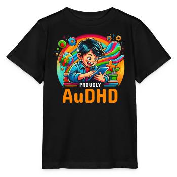 AuDHD Autism ADHD Autistic Spectrum Neurodiversity - Stanley/Stella MINI CREATOR Kids’ T-Shirt - black - Front - Mikhail (115cm)