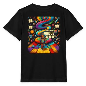 AuDHD Autismus ADHS Autistisches Spektrum Neurodiversität - Stanley/Stella Kinder T-Shirt MINI CREATOR  - Schwarz - Vorne - Mikhail (115cm)