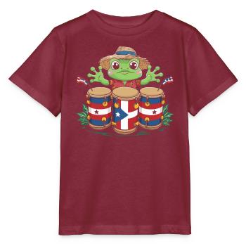 Taino-Indianer Puerto Rico Boricua Puerto-Ricaner - Stanley/Stella Kinder T-Shirt MINI CREATOR  - Burgunderrot - Vorne - Kain (125cm)