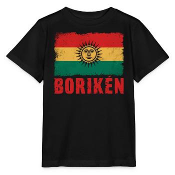 Taino Indian Puerto Rico Boricua Puerto Rican - Stanley/Stella MINI CREATOR Kids’ T-Shirt - black - Front - Mikhail (115cm)