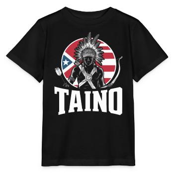 Taino-Indianer Puerto Rico Boricua Puerto-Ricaner - Stanley/Stella Kinder T-Shirt MINI CREATOR  - Schwarz - Vorne - Mikhail (115cm)
