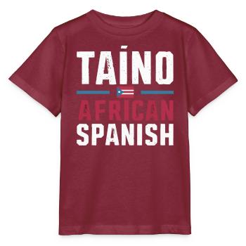 Taino-Indianer Puerto Rico Boricua Puerto-Ricaner - Stanley/Stella Kinder T-Shirt MINI CREATOR  - Burgunderrot - Vorne - Kain (125cm)
