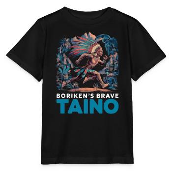 Taino Indian Puerto Rico Boricua Puerto Rican - Stanley/Stella MINI CREATOR Kids’ T-Shirt - black - Front - Mikhail (115cm)