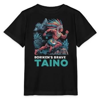 Taino Indian Puerto Rico Boricua Puerto Rican - Stanley/Stella MINI CREATOR Kids’ T-Shirt - black - Front - Mikhail (115cm)
