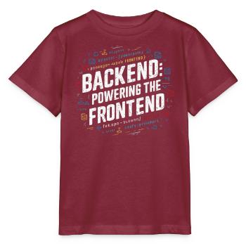Programmeur logiciel de programmation backend - T-shirt bio MINI CREATOR Stanley/Stella Enfant - bordeaux - Devant - Kain (125cm)