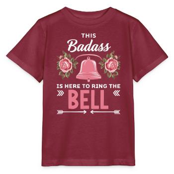 Breast Cancer Awareness Month Pink Ribbon Chemo - Stanley/Stella MINI CREATOR Kids’ T-Shirt - burgundy - Front - Kain (125cm)