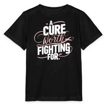 Brustkrebs Bewusstsein Krebs Unterstützung Pink Ribbon - Stanley/Stella Kinder T-Shirt MINI CREATOR  - Schwarz - Vorne - Mikhail (115cm)