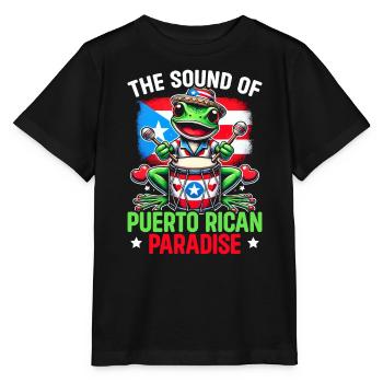 Coqui Grenouille Porto Rico Pride Boricua Portoricain - T-shirt bio MINI CREATOR Stanley/Stella Enfant - noir - Devant - Mikhail (115cm)