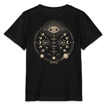 Cosmic Energy Life Energy Universal Force - Stanley/Stella MINI CREATOR Kids’ T-Shirt - black - Front - Mikhail (115cm)