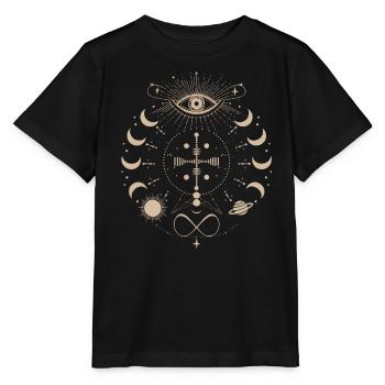 Cosmic Energy Life Energy Universal Force - Stanley/Stella MINI CREATOR Kids’ T-Shirt - black - Front - Mikhail (115cm)