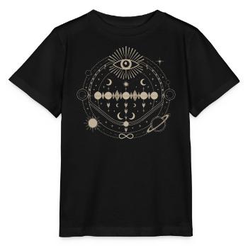 Cosmic Energy Life Energy Universal Force - Stanley/Stella MINI CREATOR Kids’ T-Shirt - black - Front - Mikhail (115cm)