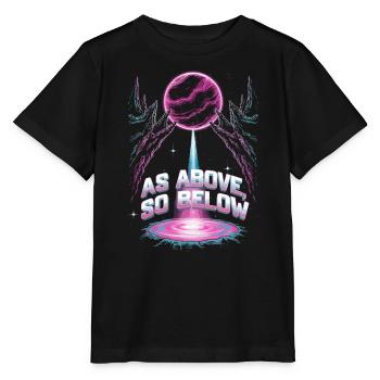 Cosmic Energy Life Energy Universal Force - Stanley/Stella MINI CREATOR Kids’ T-Shirt - black - Front - Mikhail (115cm)