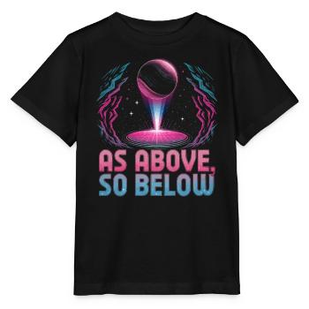 Cosmic Energy Life Energy Universal Force - Stanley/Stella MINI CREATOR Kids’ T-Shirt - black - Front - Mikhail (115cm)