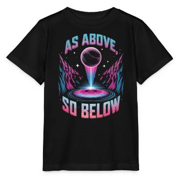 Cosmic Energy Life Energy Universal Force - Stanley/Stella MINI CREATOR Kids’ T-Shirt - black - Front - Mikhail (115cm)