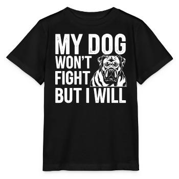 Anti Humain Pro Chien Amoureux Propriétaire Chiot Chiot Doggy - T-shirt bio MINI CREATOR Stanley/Stella Enfant - noir - Devant - Mikhail (115cm)
