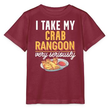 Krabben Rangun Liebhaber Amerikanisch Chinesisch Meeresfrüchte - Stanley/Stella Kinder T-Shirt MINI CREATOR  - Burgunderrot - Vorne - Kain (125cm)