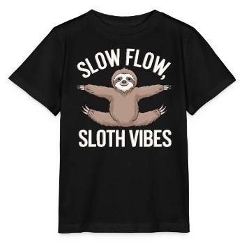 Lazy Sloth Yoga Zen Meditation Yoga Lehrer - Stanley/Stella Kinder T-Shirt MINI CREATOR  - Schwarz - Vorne - Mikhail (115cm)