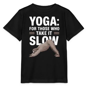 Lazy Sloth Yoga Zen Meditation Yoga Lehrer - Stanley/Stella Kinder T-Shirt MINI CREATOR  - Schwarz - Vorne - Mikhail (115cm)