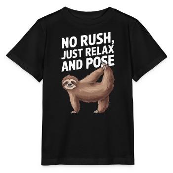Lazy Sloth Yoga Zen Meditation Yoga Lehrer - Stanley/Stella Kinder T-Shirt MINI CREATOR  - Schwarz - Vorne - Mikhail (115cm)