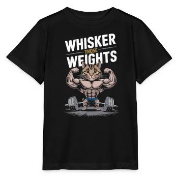 Bodybuilding Katze Fitness Workout Gym Instruktor - Stanley/Stella Kinder T-Shirt MINI CREATOR  - Schwarz - Vorne - Mikhail (115cm)