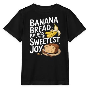 Banane Brotesser Lebensmittelliebhaber Frühstück Feinschmecker - Stanley/Stella Kinder T-Shirt MINI CREATOR  - Schwarz - Vorne - Mikhail (115cm)