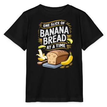 Banane Brotesser Lebensmittelliebhaber Frühstück Feinschmecker - Stanley/Stella Kinder T-Shirt MINI CREATOR  - Schwarz - Vorne - Mikhail (115cm)
