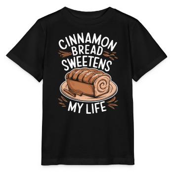 Zimt Brot Essen Liebhaber Zimt Rolle Feinschmecker - Stanley/Stella Kinder T-Shirt MINI CREATOR  - Schwarz - Vorne - Mikhail (115cm)