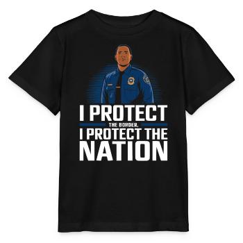 Emplois d’agent des douanes et de la protection des frontières dans les aéroports - T-shirt bio MINI CREATOR Stanley/Stella Enfant - noir - Devant - Mikhail (115cm)