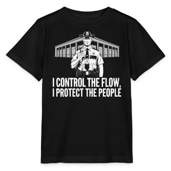 Emplois d’agent des douanes et de la protection des frontières dans les aéroports - T-shirt bio MINI CREATOR Stanley/Stella Enfant - noir - Devant - Mikhail (115cm)