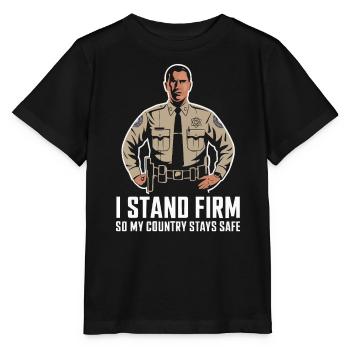 Emplois d’agent des douanes et de la protection des frontières dans les aéroports - T-shirt bio MINI CREATOR Stanley/Stella Enfant - noir - Devant - Mikhail (115cm)