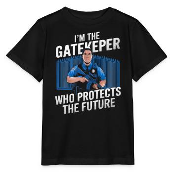 Emplois d’agent des douanes et de la protection des frontières dans les aéroports - T-shirt bio MINI CREATOR Stanley/Stella Enfant - noir - Devant - Mikhail (115cm)
