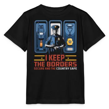Emplois d’agent des douanes et de la protection des frontières dans les aéroports - T-shirt bio MINI CREATOR Stanley/Stella Enfant - noir - Devant - Mikhail (115cm)