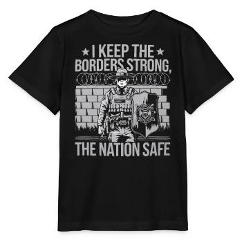 Emplois d’agent des douanes et de la protection des frontières dans les aéroports - T-shirt bio MINI CREATOR Stanley/Stella Enfant - noir - Devant - Mikhail (115cm)