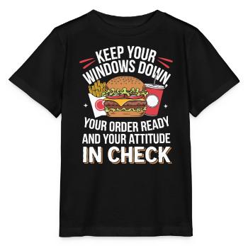 Drive Thru Operator Beruf Fast Food - Stanley/Stella Kinder T-Shirt MINI CREATOR  - Schwarz - Vorne - Mikhail (115cm)
