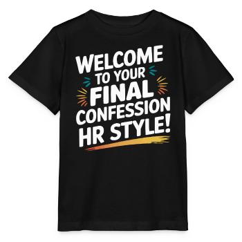 HR Manager Human Resource Austrittsgespräch für Mitarbeiter - Stanley/Stella Kinder T-Shirt MINI CREATOR  - Schwarz - Vorne - Mikhail (115cm)
