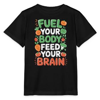 Healthy Eating Habits For Children Eat Green - Stanley/Stella MINI CREATOR Kids’ T-Shirt - black - Front - Mikhail (115cm)