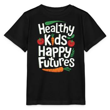 Healthy Eating Habits For Children Eat Green - Stanley/Stella MINI CREATOR Kids’ T-Shirt - black - Front - Mikhail (115cm)