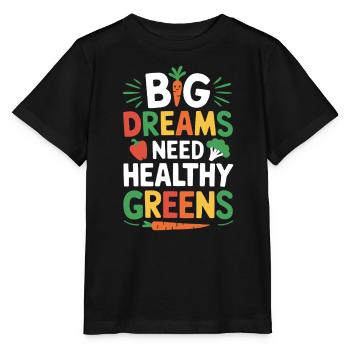 Healthy Eating Habits For Children Eat Green - Stanley/Stella MINI CREATOR Kids’ T-Shirt - black - Front - Mikhail (115cm)