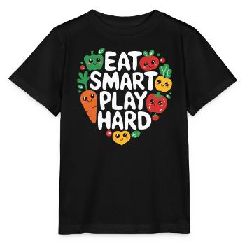 Healthy Eating Habits For Children Eat Green - Stanley/Stella MINI CREATOR Kids’ T-Shirt - black - Front - Mikhail (115cm)
