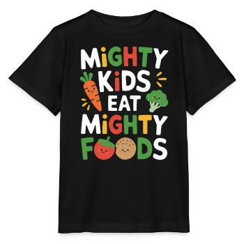 Healthy Eating Habits For Children Eat Green - Stanley/Stella MINI CREATOR Kids’ T-Shirt - black - Front - Mikhail (115cm)